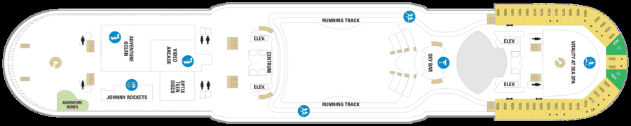 Схема палубы 12 Adventure of the Seas